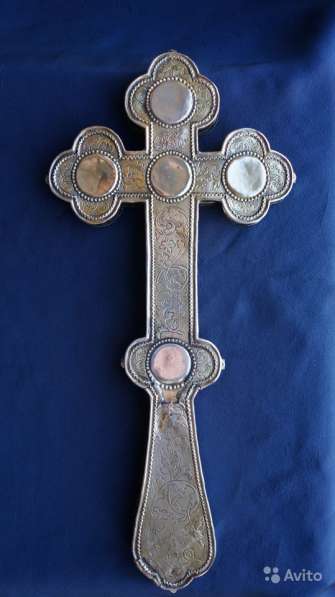 Старинный напрестольный крест. Серебро 84. xviii в