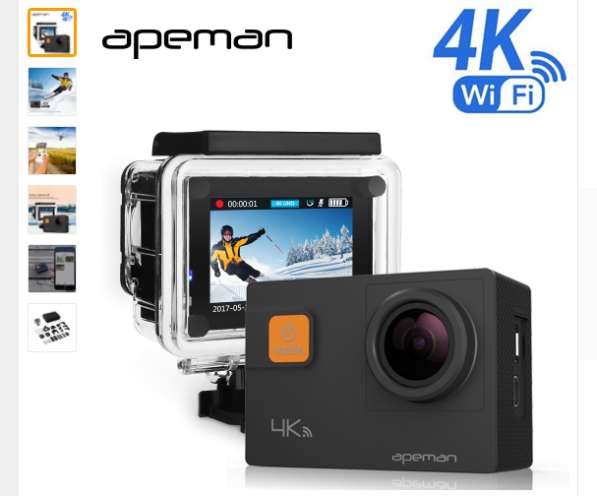 Экшн камера Apeman 4 К A80 PRO