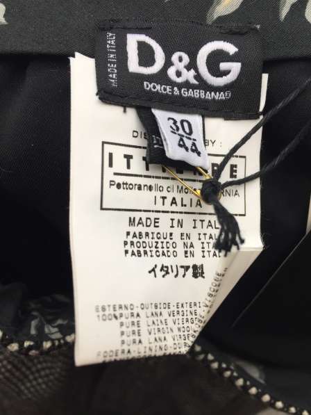 Юбка новая Dolce&Gabbana Италия шерсть 46 клёш миди серая М в Москве фото 5
