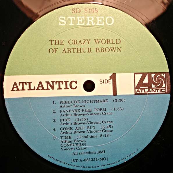 Пластинка виниловая The Crazy World Of Arthur Brown(US) в Санкт-Петербурге