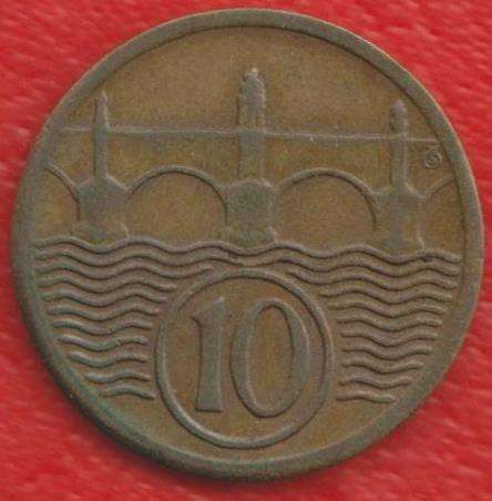 Чехословакия 10 геллеров 1928 г.