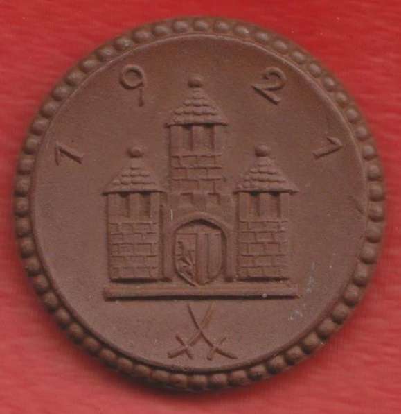 Германия нотгельд г. Фрайберг 1 марка 1921 г. фарфор бисквит в Орле