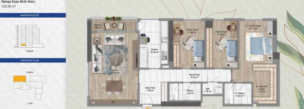 4-к. квартира 153м² Турция, Стамбул, Картал в фото 10