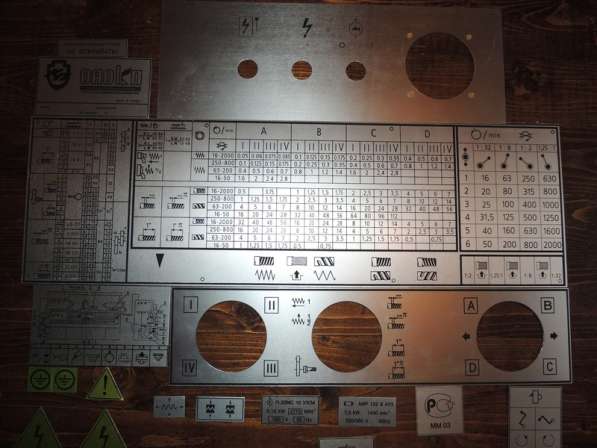 Для токарных станков от завода производителя таблички
