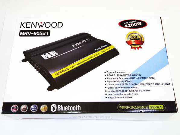 Автомобильный усилитель звука Kenwood MRV-905BT + USB 4200Вт в 