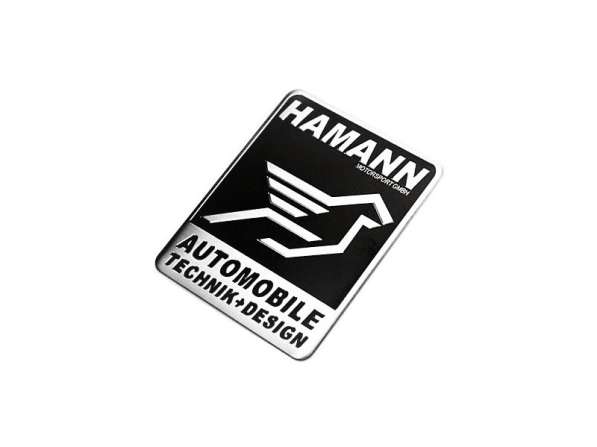Эмблема Hamann на авто, табличка из алюминия