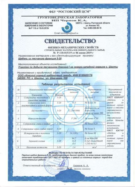 Щебень в Шахтах фото 5