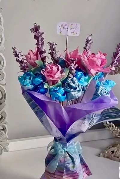 Букет из салфеток в Омске фото 3