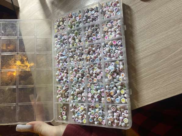 Бусины с буквами