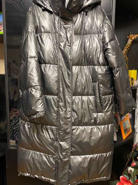 Пальто- пуховик (цвет антрацит) в Москве фото 3