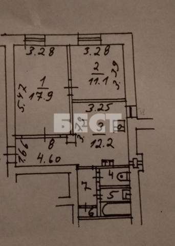 Продам двухкомнатную квартиру в Москве. Жилая площадь 55 кв.м. Этаж 8. Дом кирпичный. в Москве