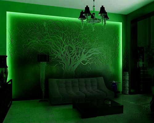Подсветить зеленым. Комната с зеленой подсветкой. Подсветка стены. Комната с подсветкой. Зеленая светодиодная лента в интерьере.