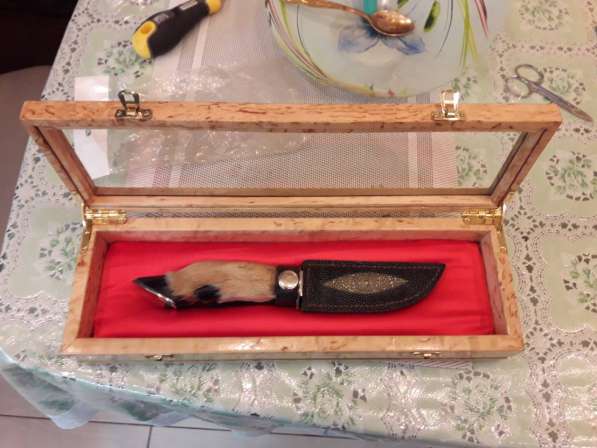 Нож охотничий, сувенирный (берёза карельская)