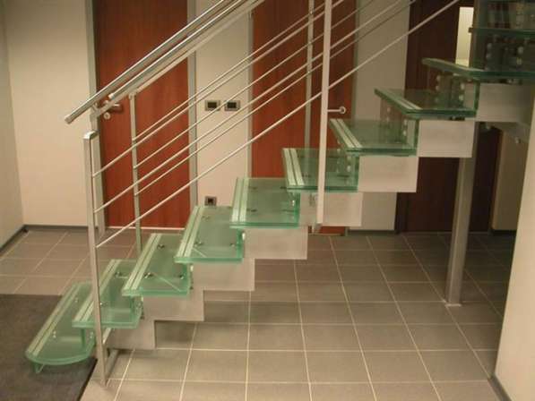 Стеклянные перила для лестниц, лестницы в фото 3