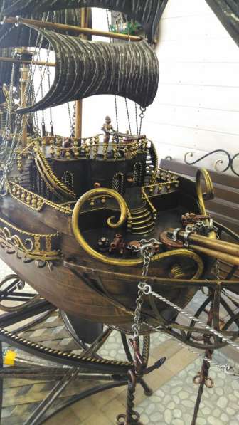 Корабль, выполненный методом художественной ковки в Набережных Челнах фото 4