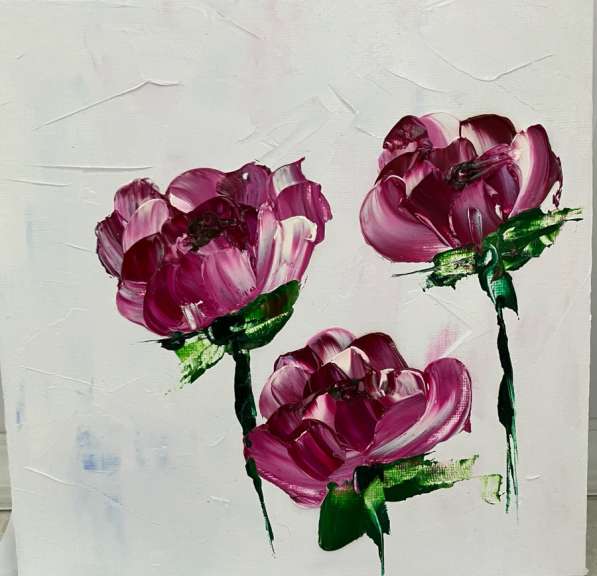 Картина маслом ЦВЕТЫ