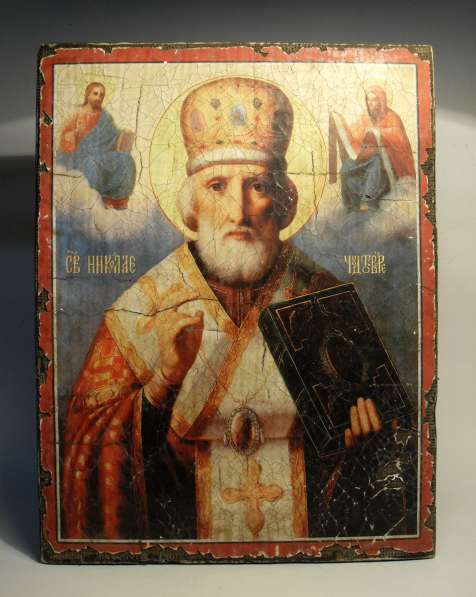 Икона под старину Святой Николай в фото 11