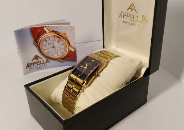 Швейцарские часы Appella A-215. Оригинал. Кварц. Позолоченны в 