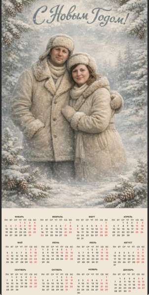 Рождественская открытка в 