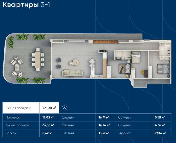 4-к. квартира 223,30м² Турция, Анталья, Алтынташ в фото 10