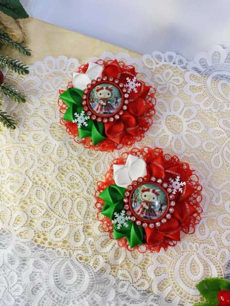 Новогодние Бантики и заколочки ручной работы в Анжеро-Судженске фото 3