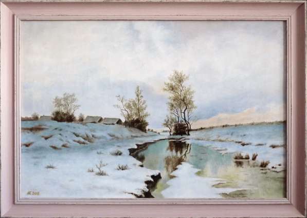 Картина маслом "Закат зимы" в Москве