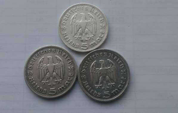 5 марок 1935-1936 г. (Серебро) в 