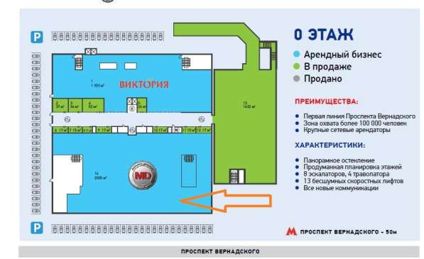 Предлагаю готовый арендный бизнес площадью 2000.1 кв. м в Москве