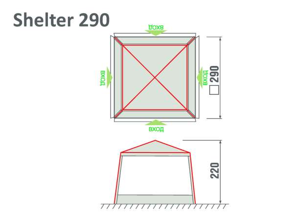 Шатер "SHELTER-290" /RockLand/ в Новосибирске