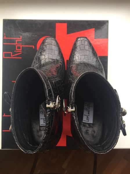 Ботинки бу Left&Rite Италия 39 черные кожа платофрма каблук в Москве фото 13