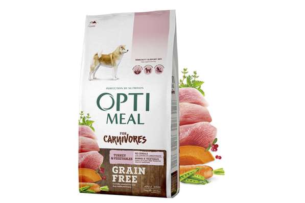 OptiMeal (Оптимил) для собак всех пород - индейкой 10 кг