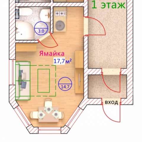 Продам однокомнатную квартиру в Щелково. Жилая площадь 18 кв.м. Этаж 1. Дом панельный. в Щелково