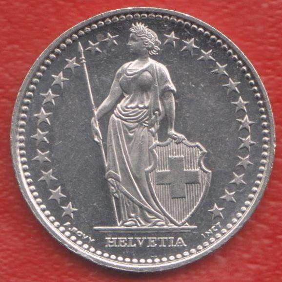 Швейцария 1 франк 2012 г. B в Орле
