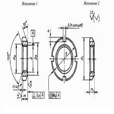 Гайка круглая шлицевая класс точности А ГОСТ 11871-88,ГОСТ 8