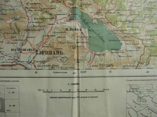 Старые топографические карты Закавказья в 