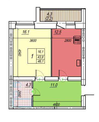 Продам однокомнатную квартиру в Череповце. Жилая площадь 46,10 кв.м. Этаж 10. Дом кирпичный. 