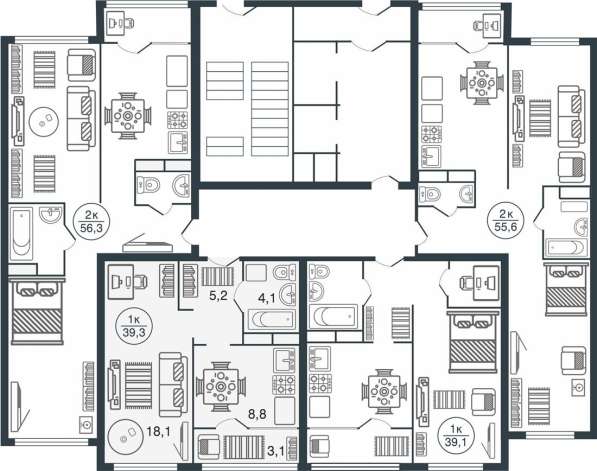 Продам однокомнатную квартиру в Тверь.Жилая площадь 39 кв.м.Этаж 4.Есть Балкон. в Твери фото 12