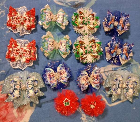 Зимние бантики для девочек в Москве фото 9