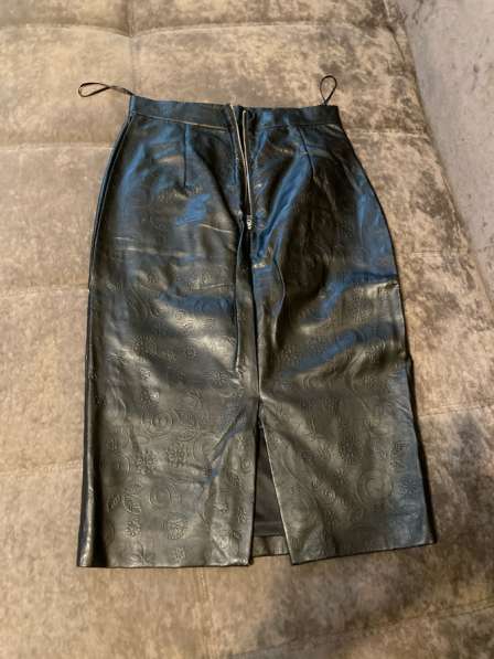 Кожаная юбка 44 размер
