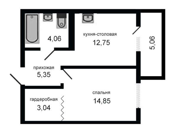 1-к квартира, 40 м², 23/25 эт в Санкт-Петербурге фото 3