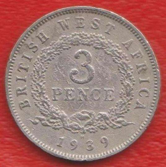 Британская Западная Африка 3 пенса 1939 г. Георг VI