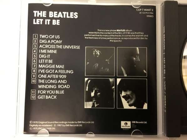 The Beatles / Let It Be / 1987 CD mint в Москве фото 5