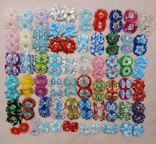 Зимние бантики для девочек