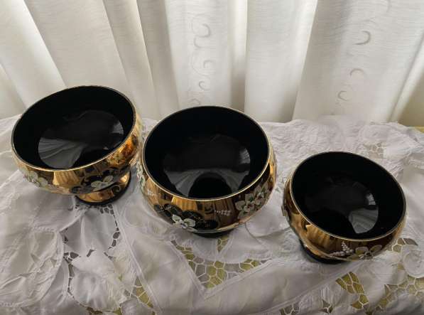 Комплект хрустальных ваз, ручной работы в Москве фото 4