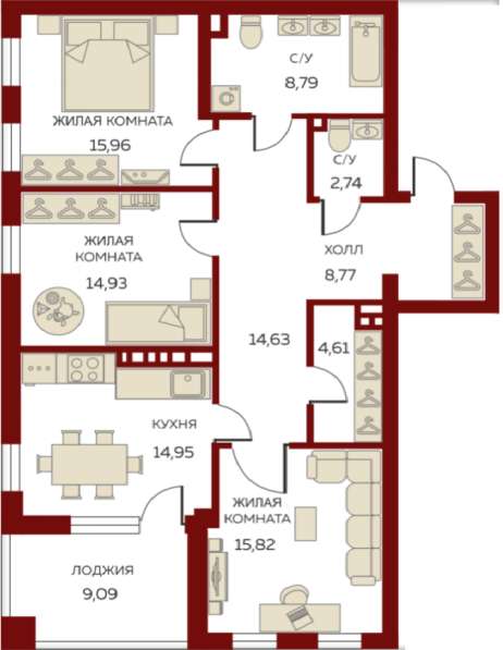 2-кв в Доме Бизнес-класса! ул. Азина 31 в Екатеринбурге фото 9