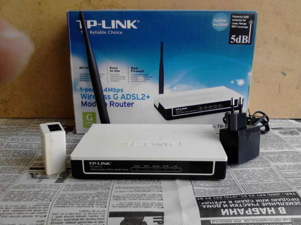 Modem Router TP-LINK 1-port 54Mbps Wireless G ADSL2+ в фото 3