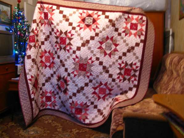 Лоскутное одеяло - покрывало в комплекте с 2-мя наволочками в Москве фото 3