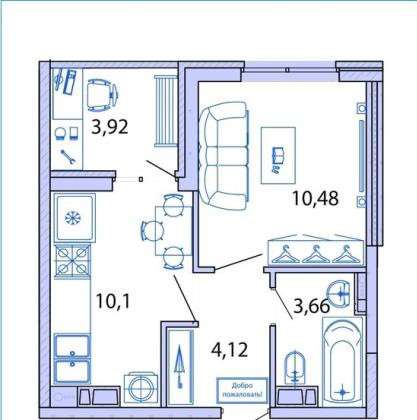 Продам однокомнатную квартиру в Краснодар.Жилая площадь 28,40 кв.м.Этаж 4.Дом кирпичный.