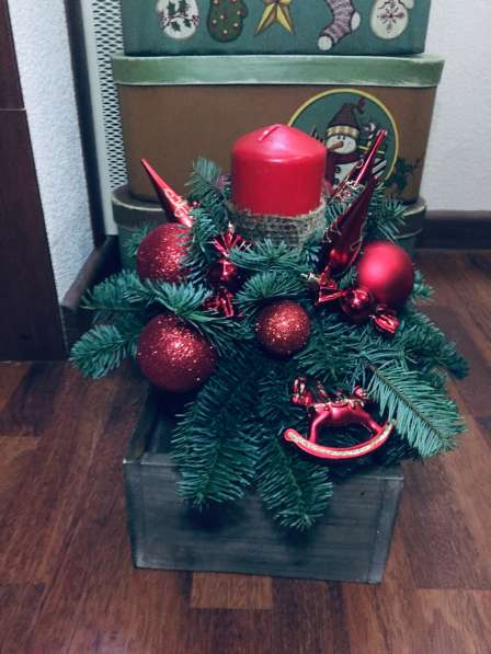 Композиция из живой ели в Москве фото 7