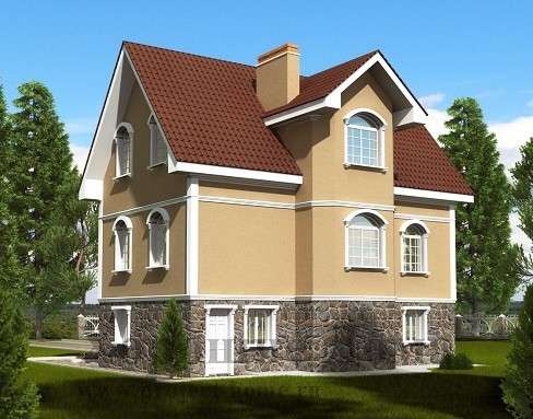 Строительство дома из газобетона 8.7x11.5 192.7 кв. м в Москве